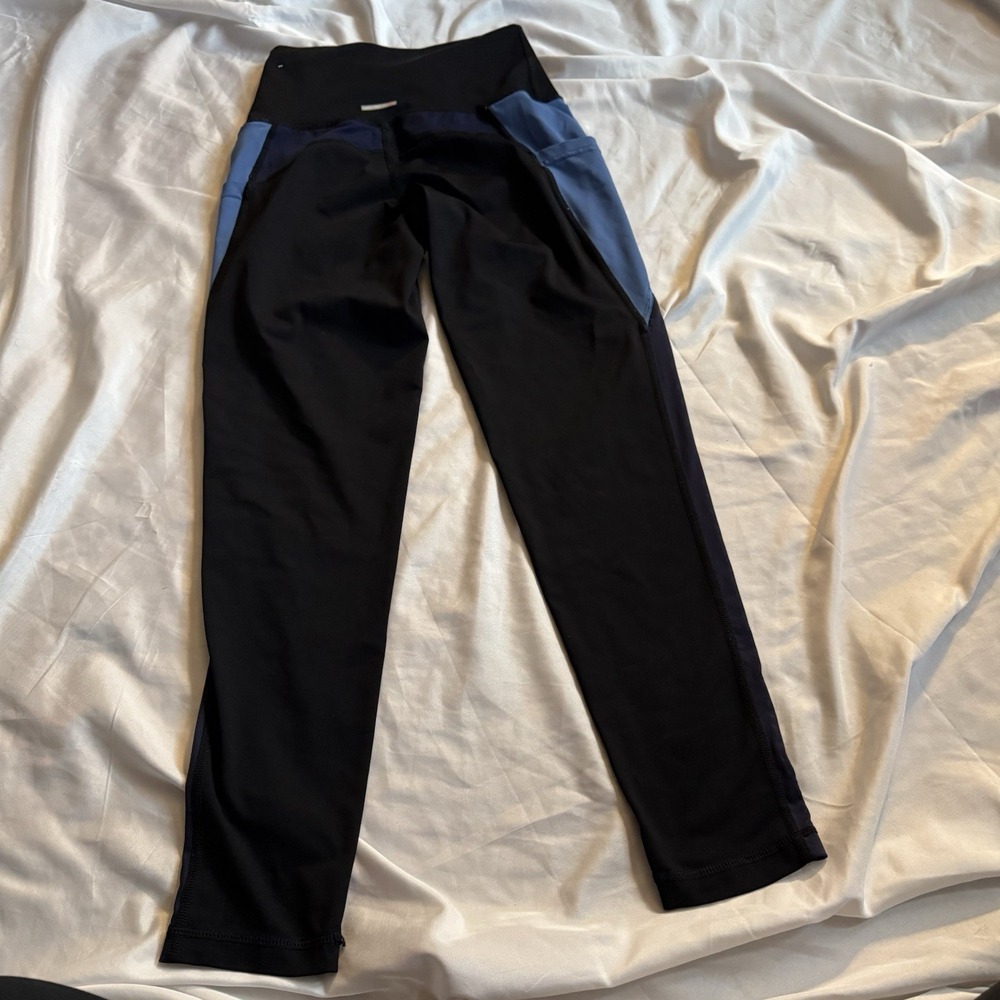Aerie Chill. Play. Move. Women's Colorblock Ankle Leggings Stretch Pockets S - Picture 2 of 9